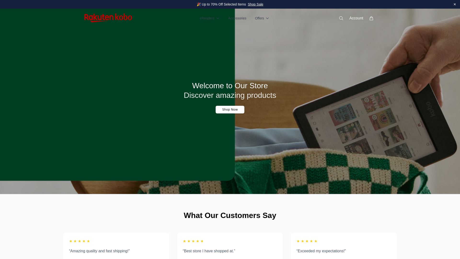 website screenshot of https://kobosagedevice.shop