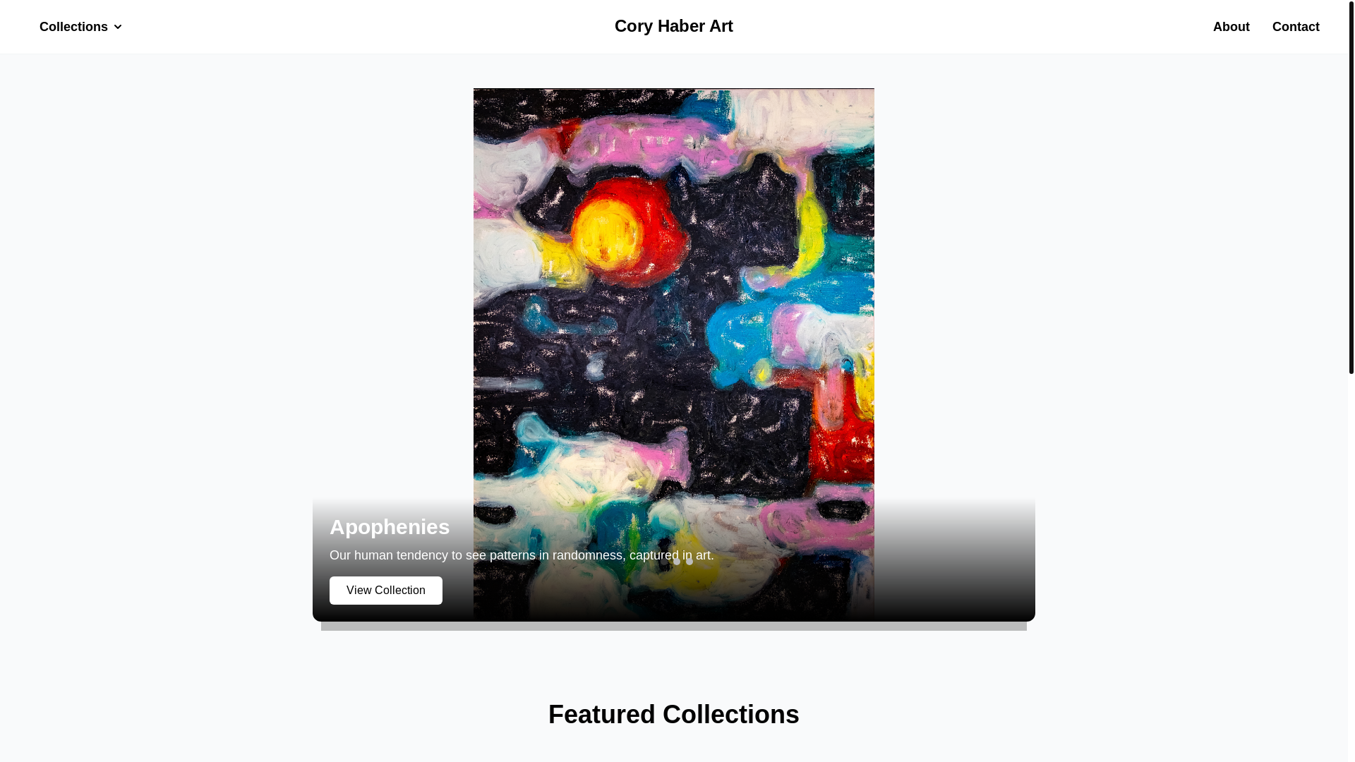 website screenshot of https://coryhaber.art/