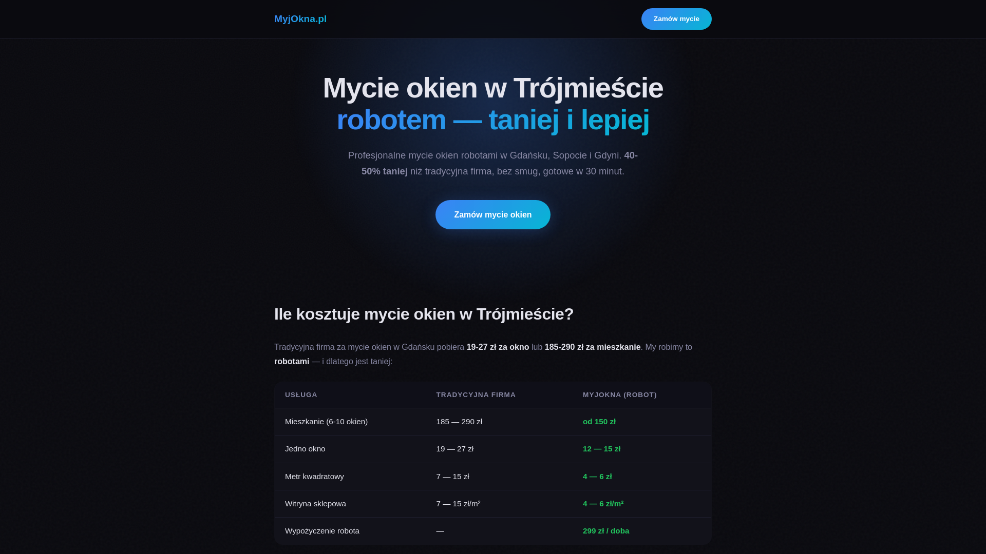 website screenshot of https://mycieokientrojmiasto.pl/