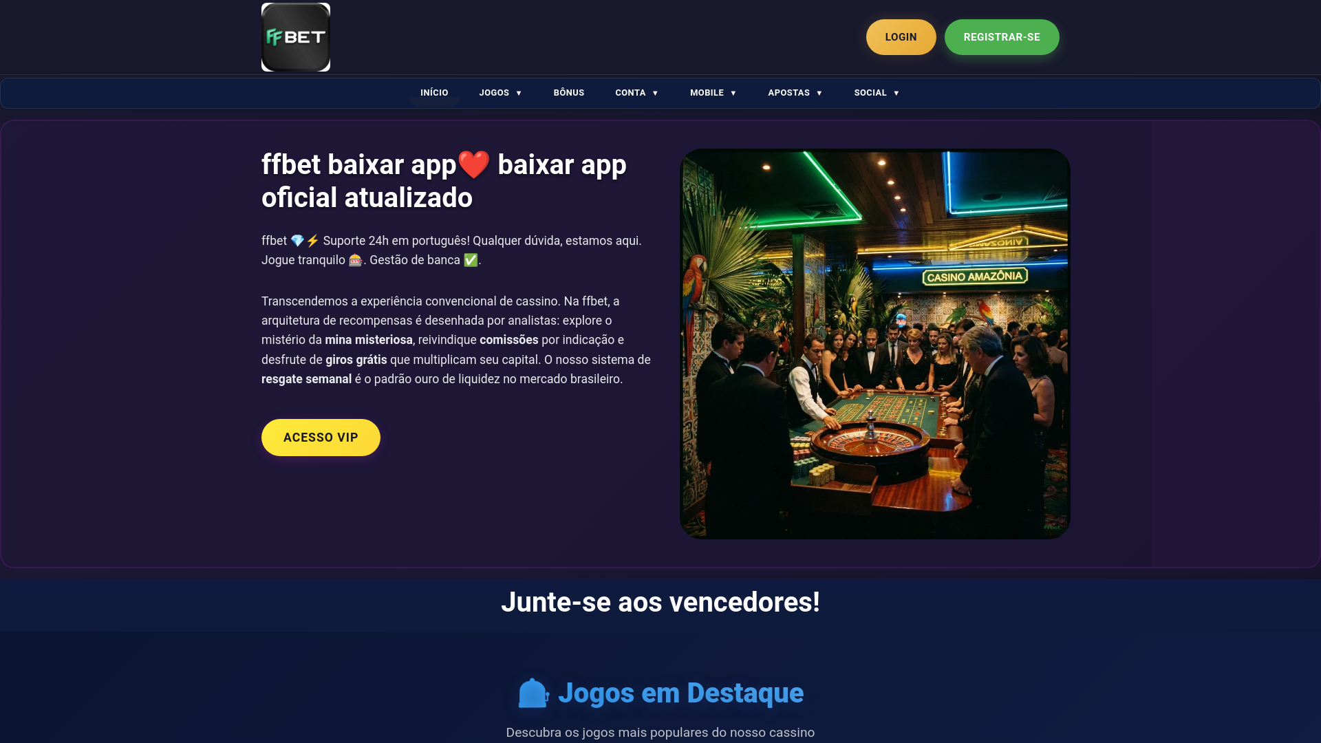 website screenshot of https://ffbetsl.com/