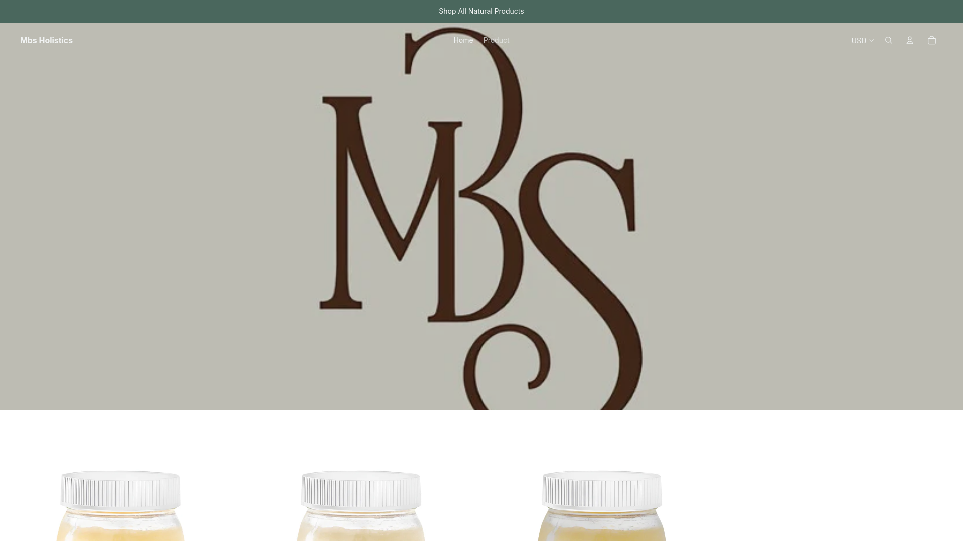 website screenshot of https://mbs-holistics.com/