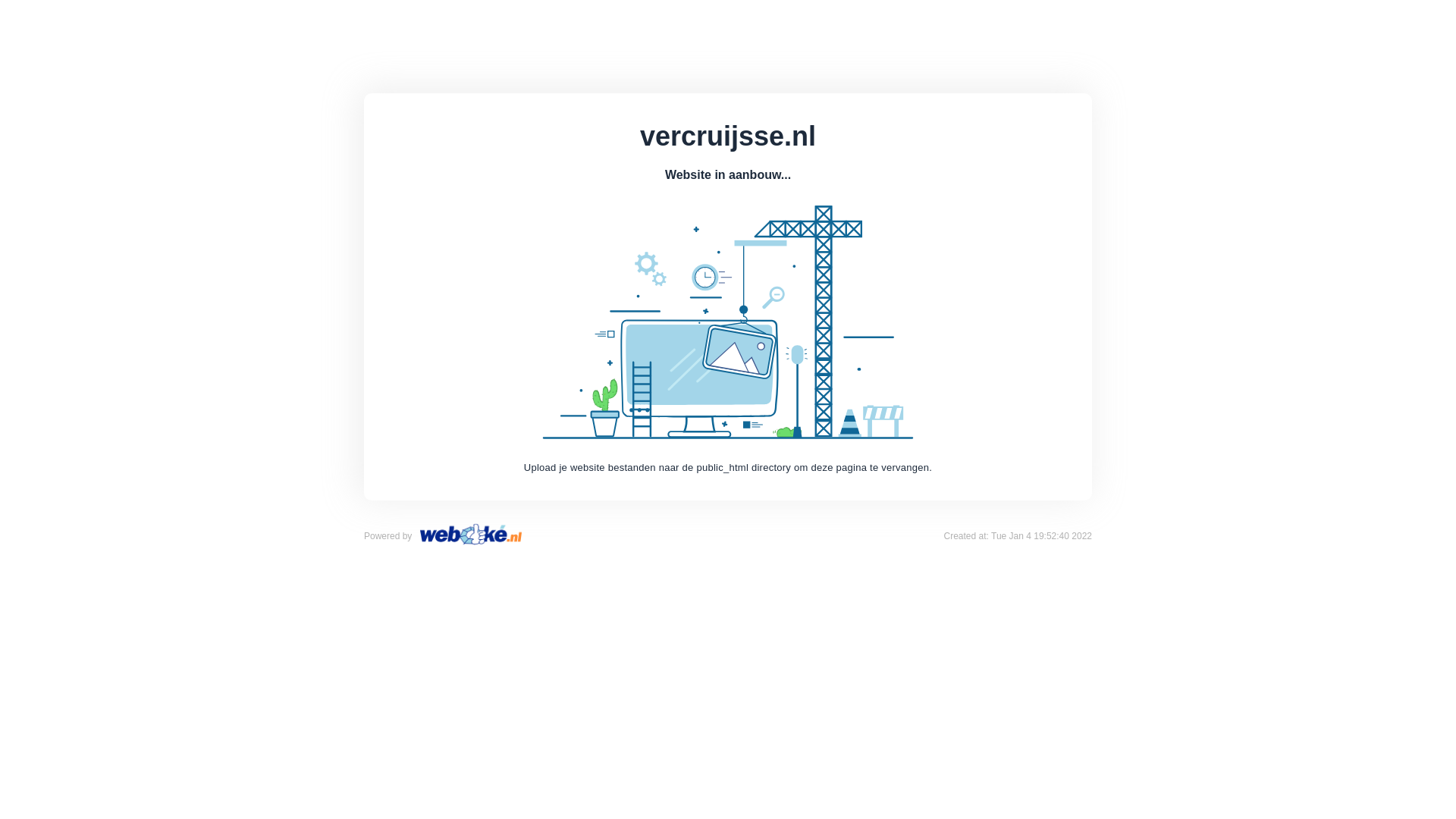 website screenshot of https://vercruijsse.nl/