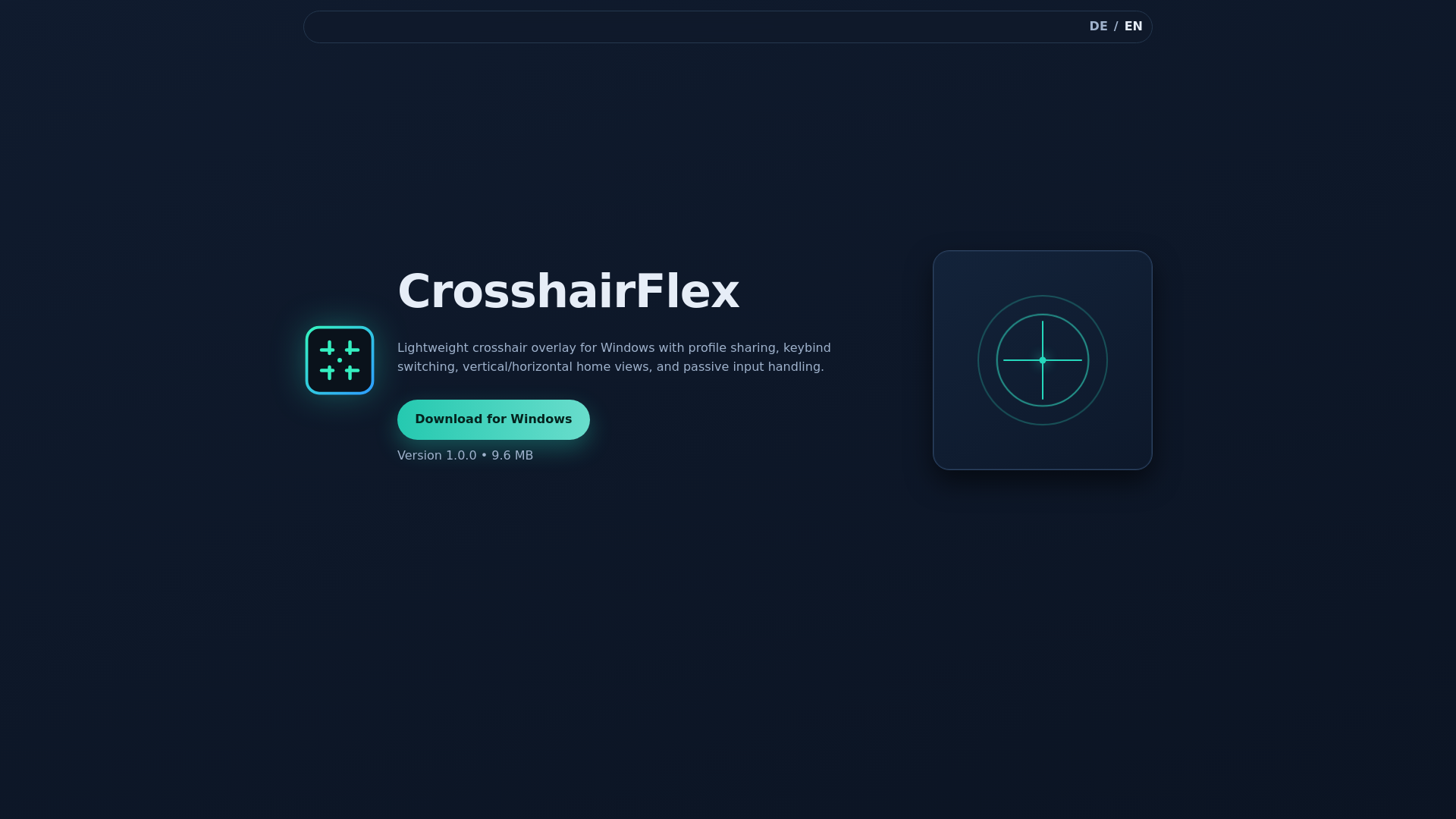 website screenshot of https://crosshairflex.pages.dev/