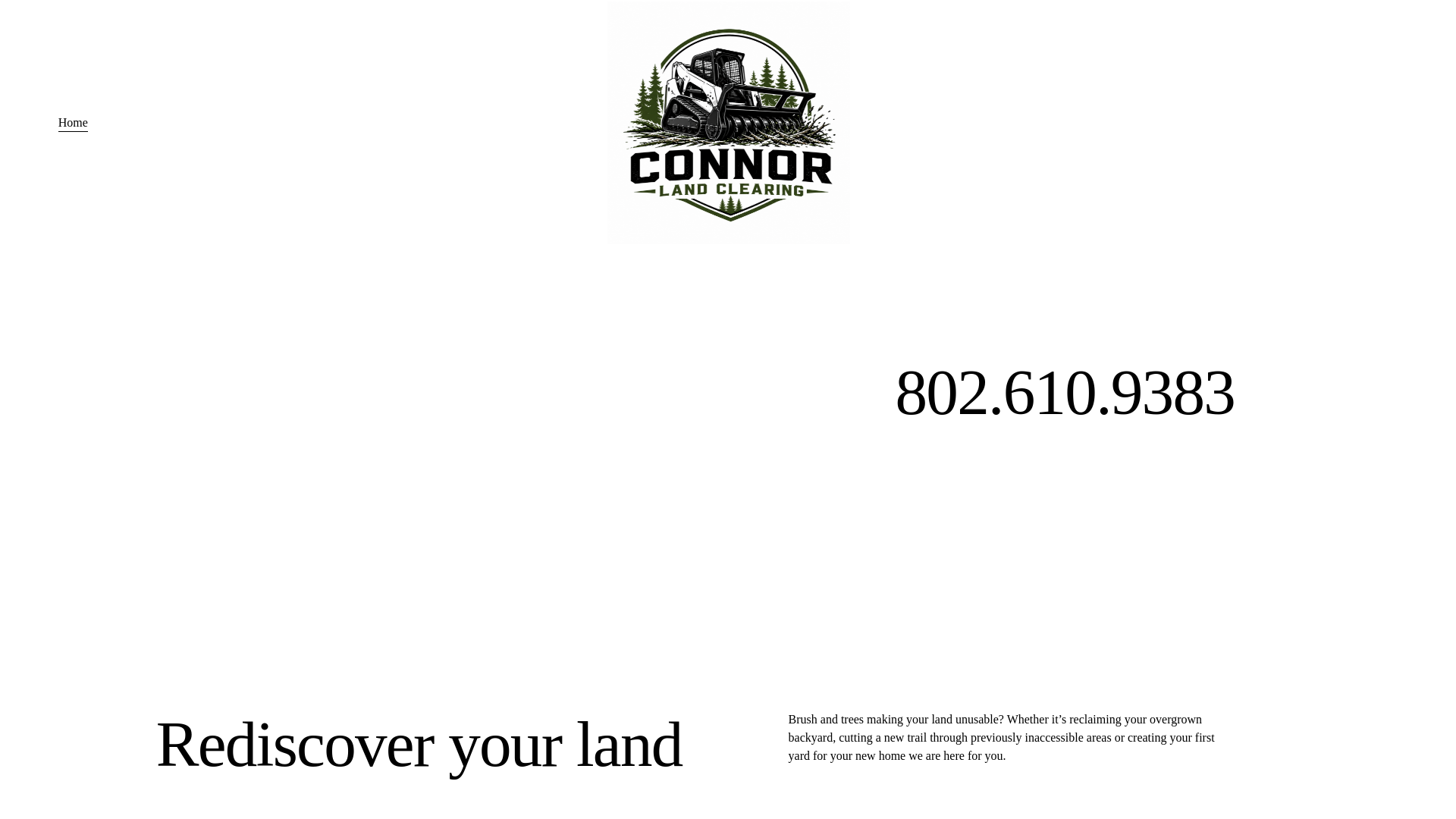 website screenshot of https://connorlandsclearing.com/