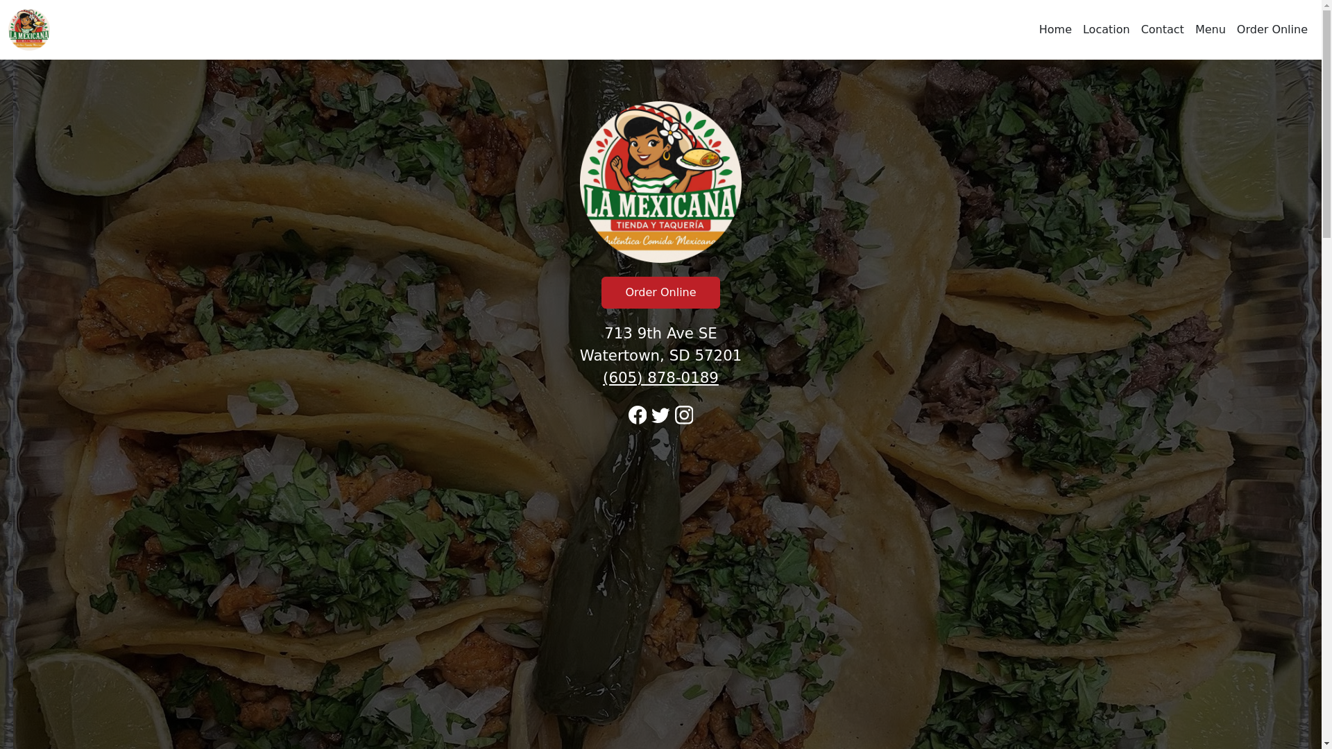 website screenshot of https://taquerialamexicanasd.com/