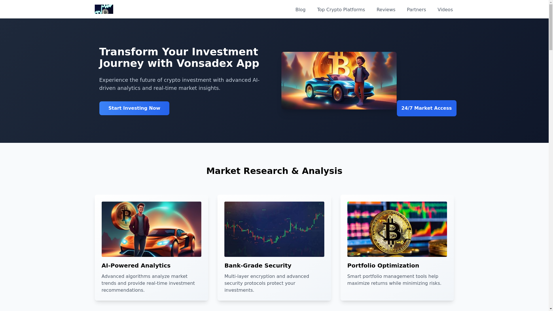 website screenshot of https://vonsadexapp-platform.click/