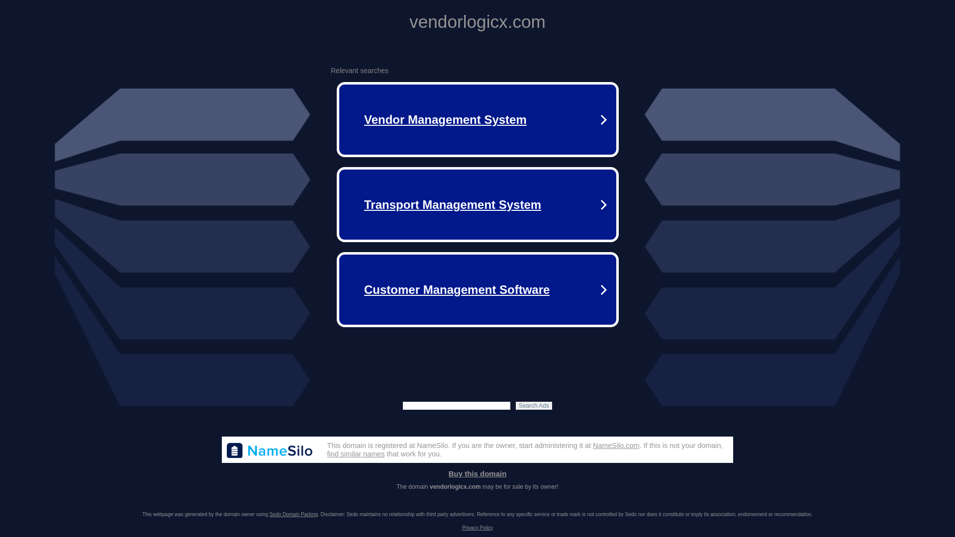website screenshot of https://vendorlogicx.com/