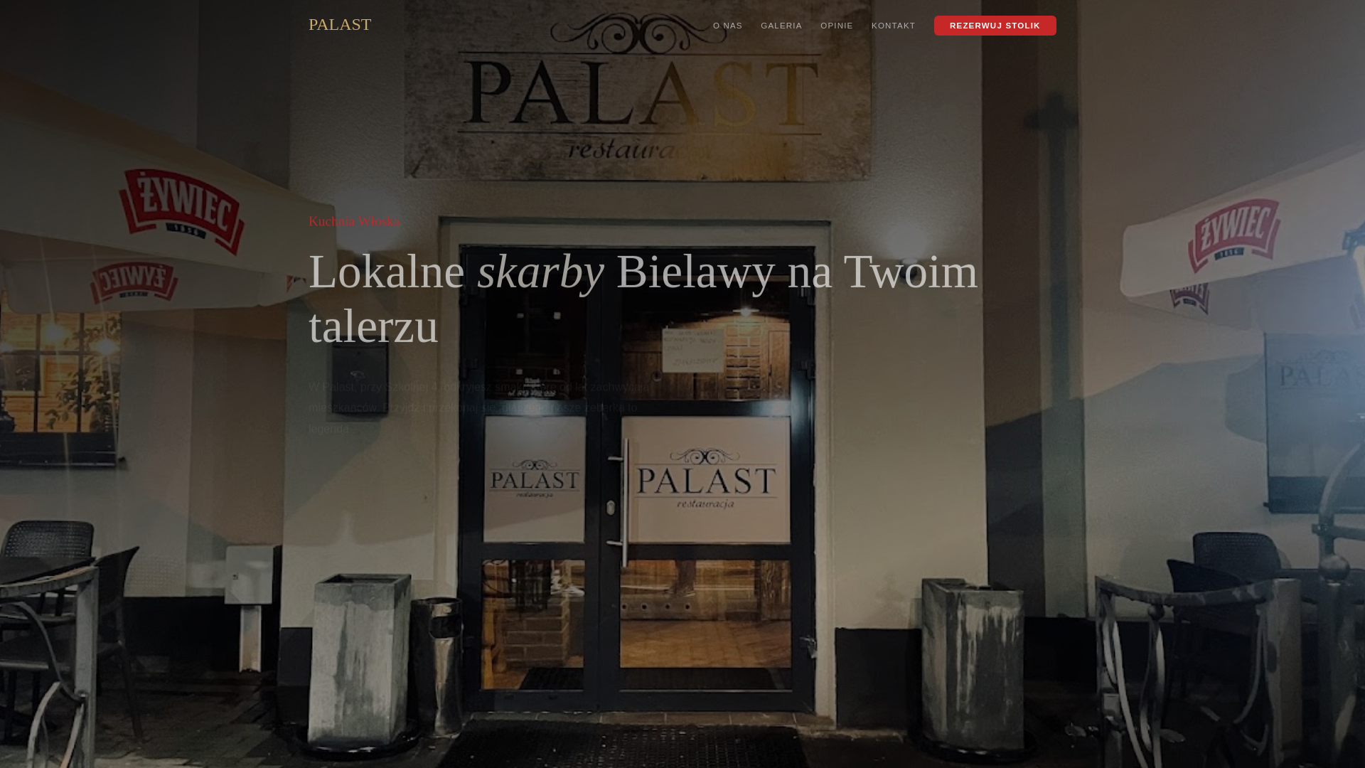 website screenshot of https://restauracja-palast.pages.dev/