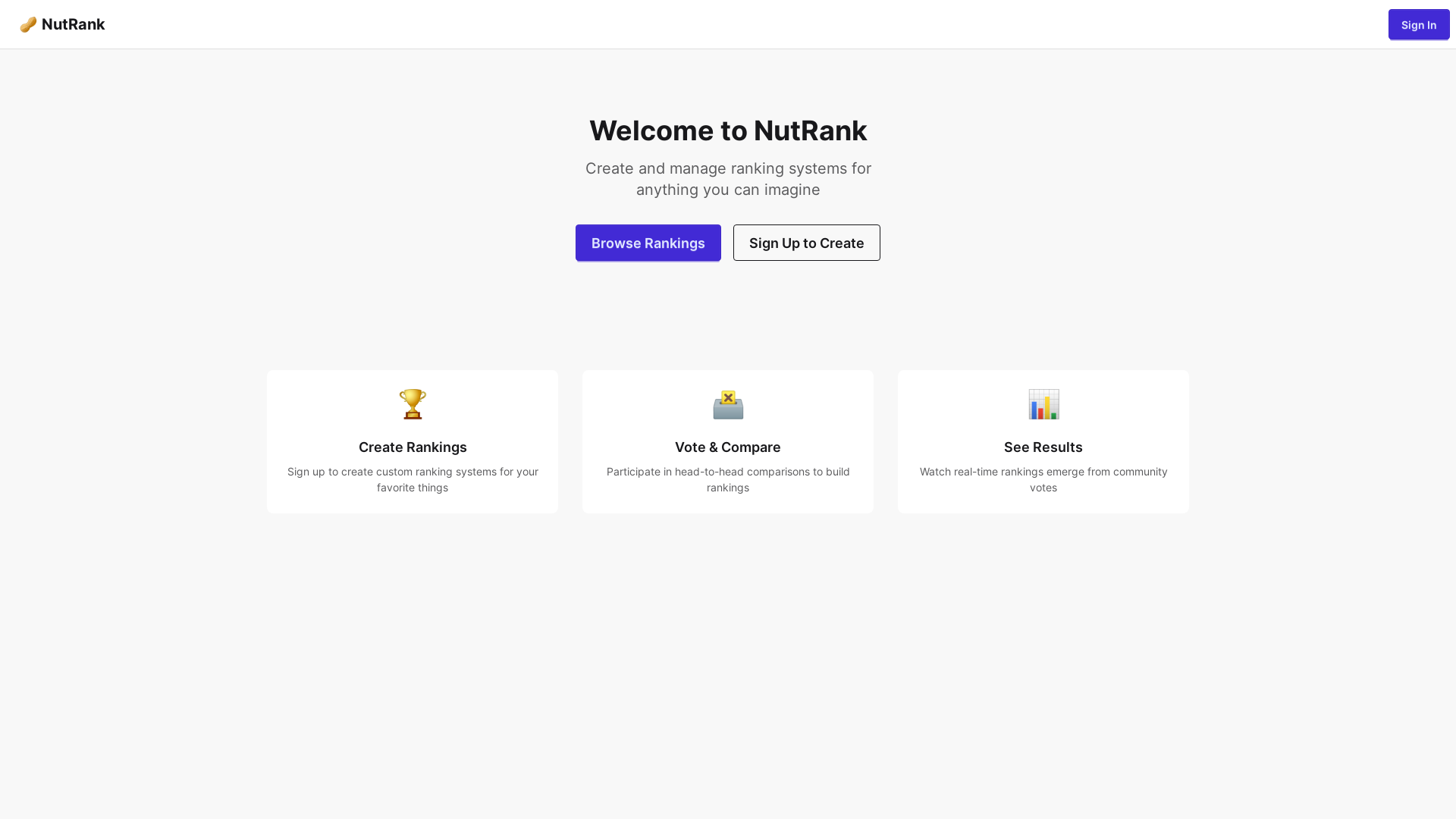 website screenshot of https://nutrank-ui.pages.dev/