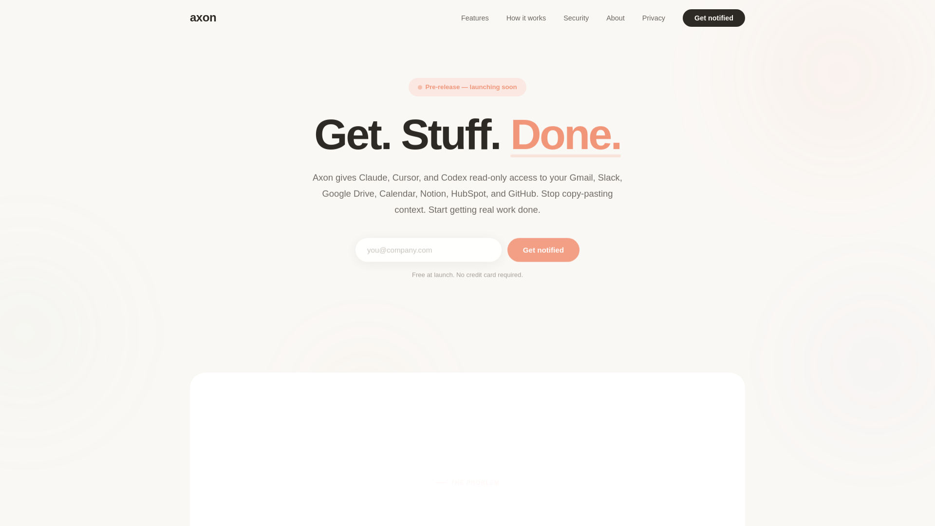 website screenshot of https://axoncli.com/