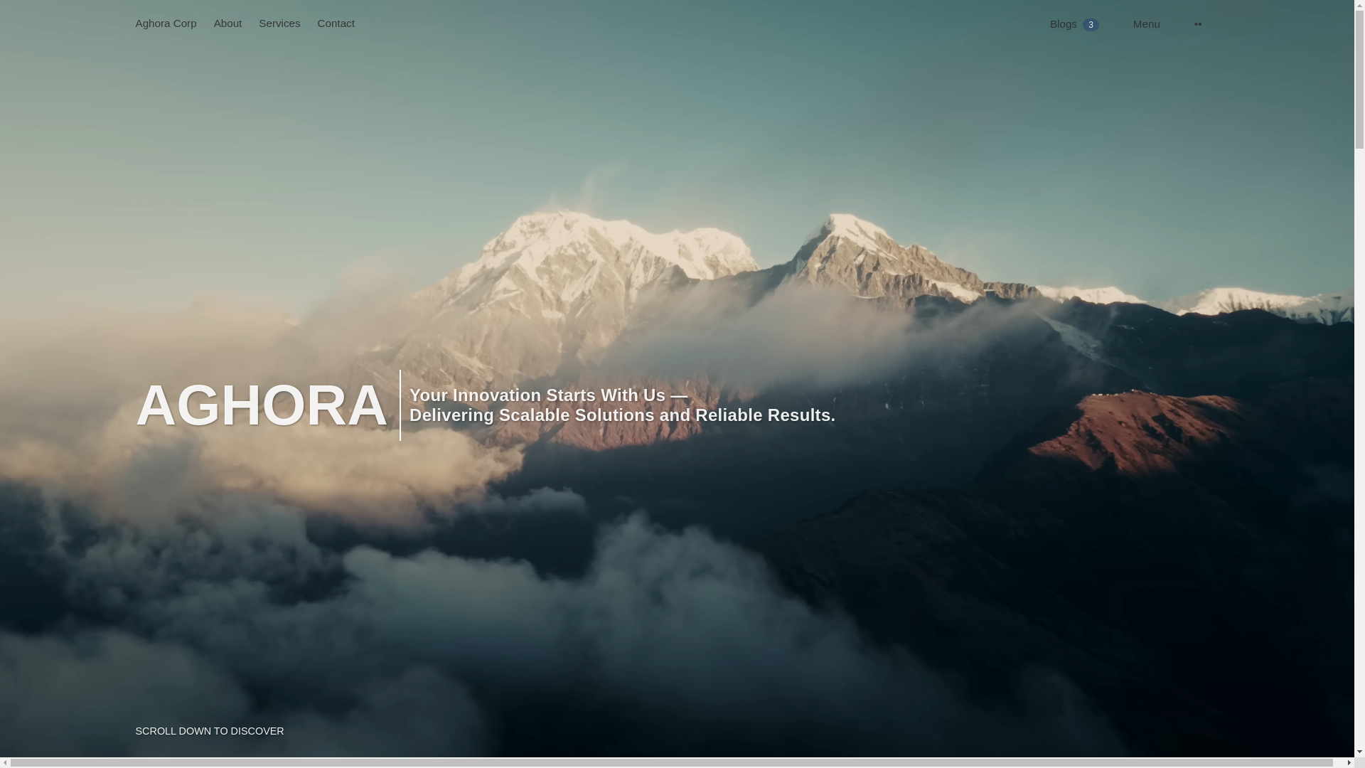 website screenshot of https://aghoracorp.com/