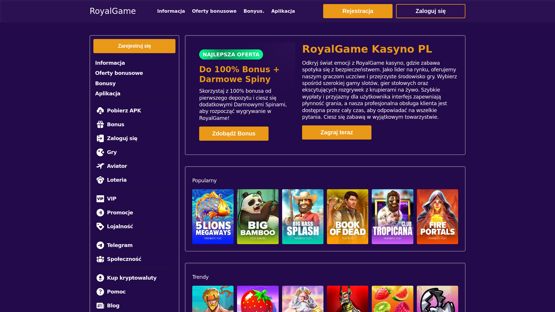 website screenshot of https://royalgamecasinopl-com.pages.dev/