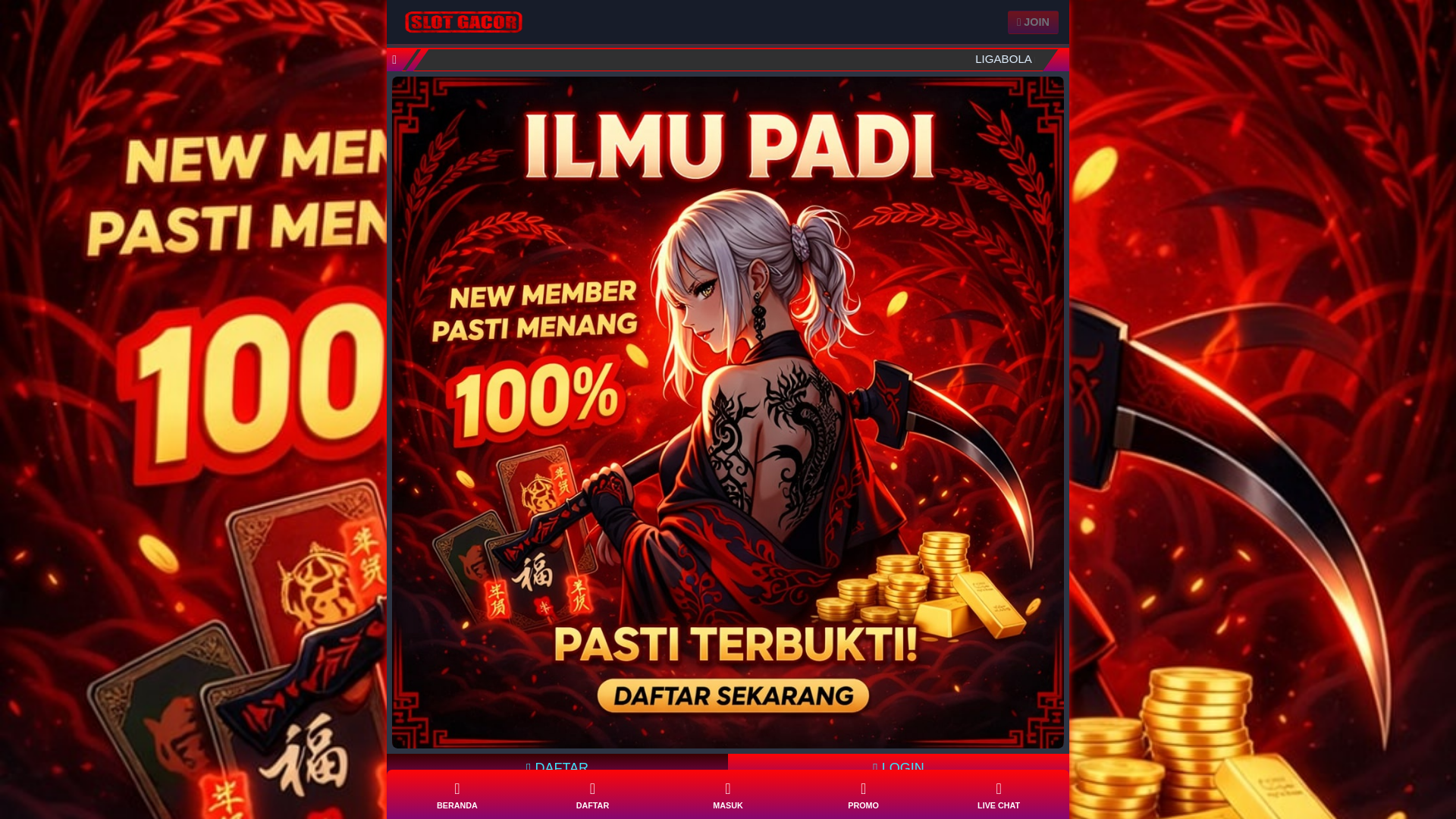 website screenshot of https://ligabolaizintampilsekali.pages.dev/