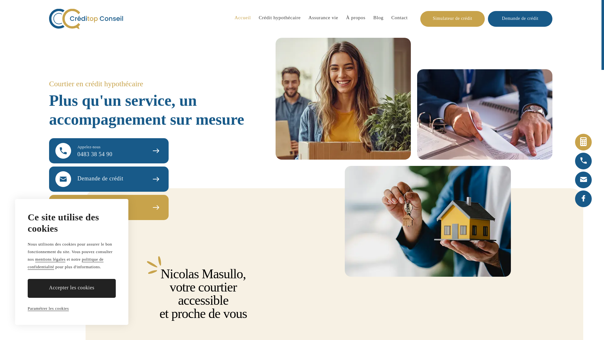 website screenshot of https://creditop-conseil.be/