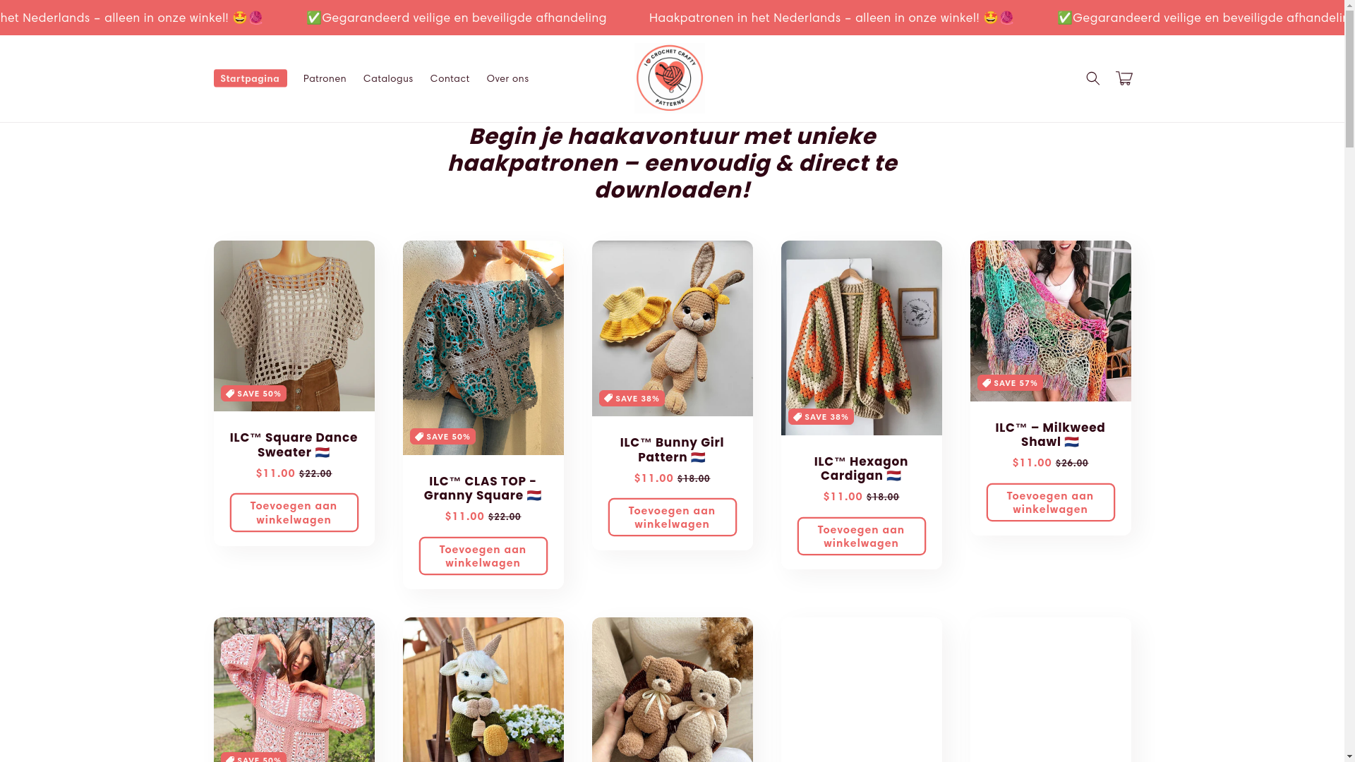 website screenshot of https://love-crochet.store/