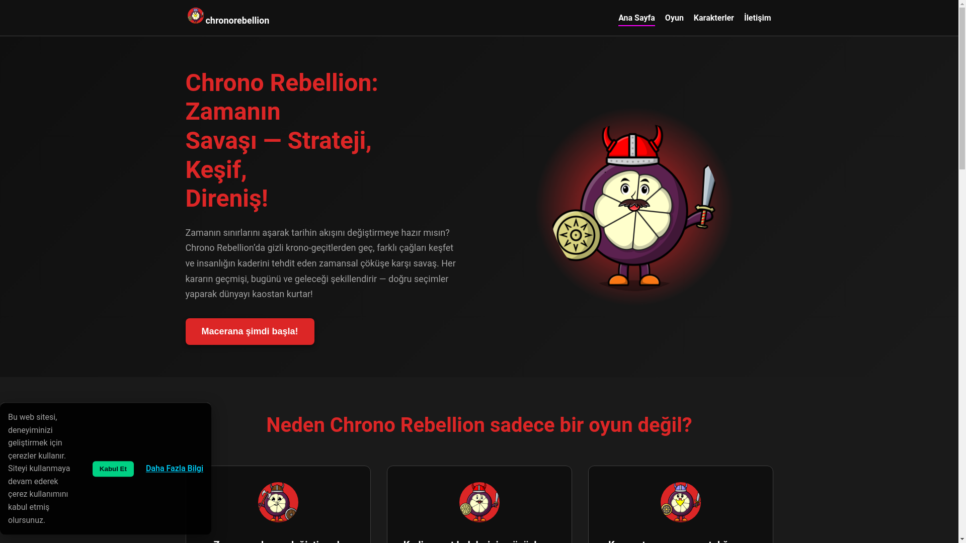 website screenshot of https://chronorebellion.com/