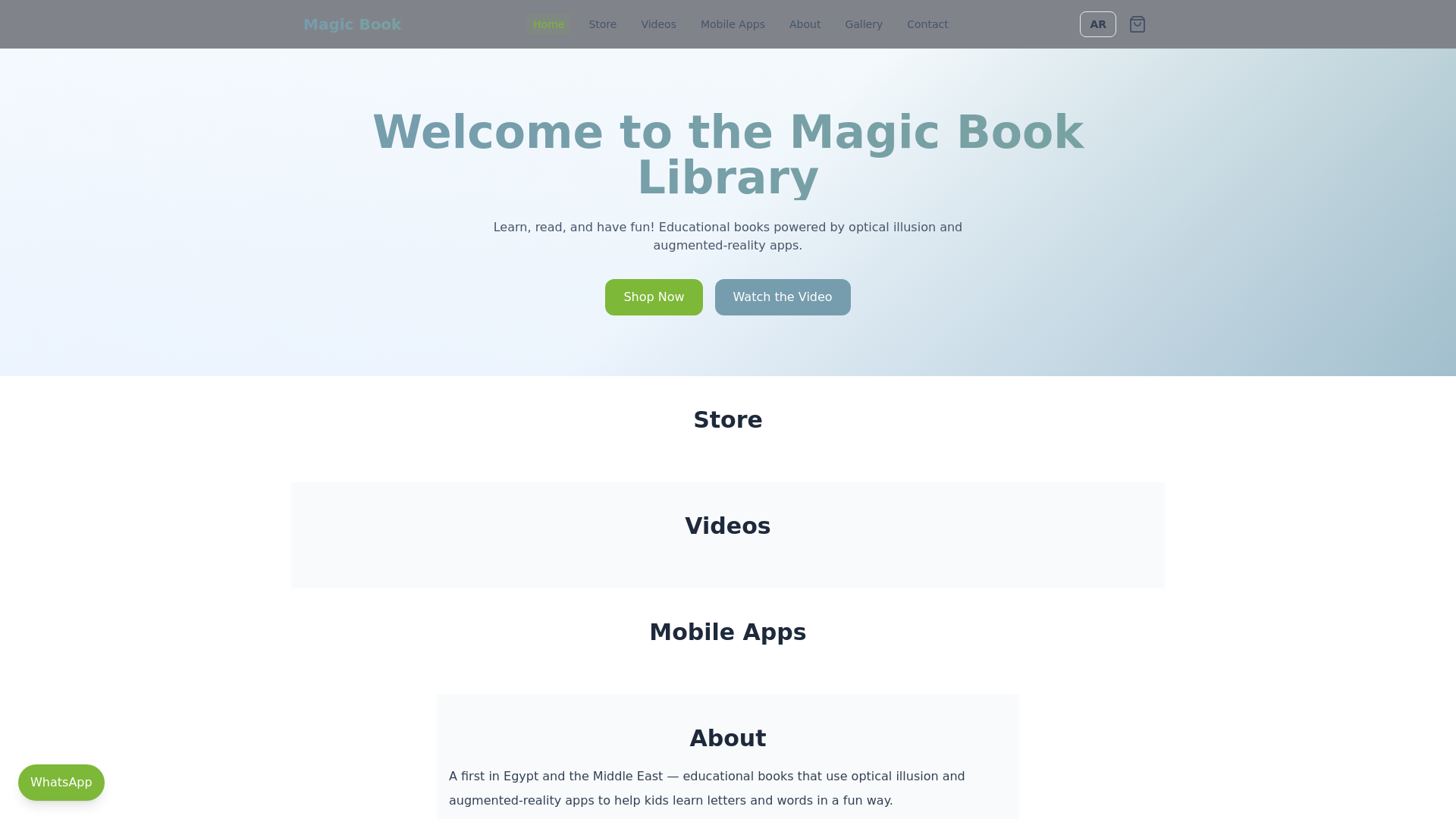 website screenshot of https://magicbook-go-react-ecommerce.pages.dev/