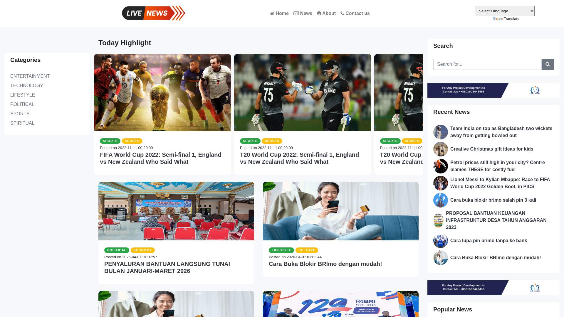 website screenshot of https://infonewslite.com/