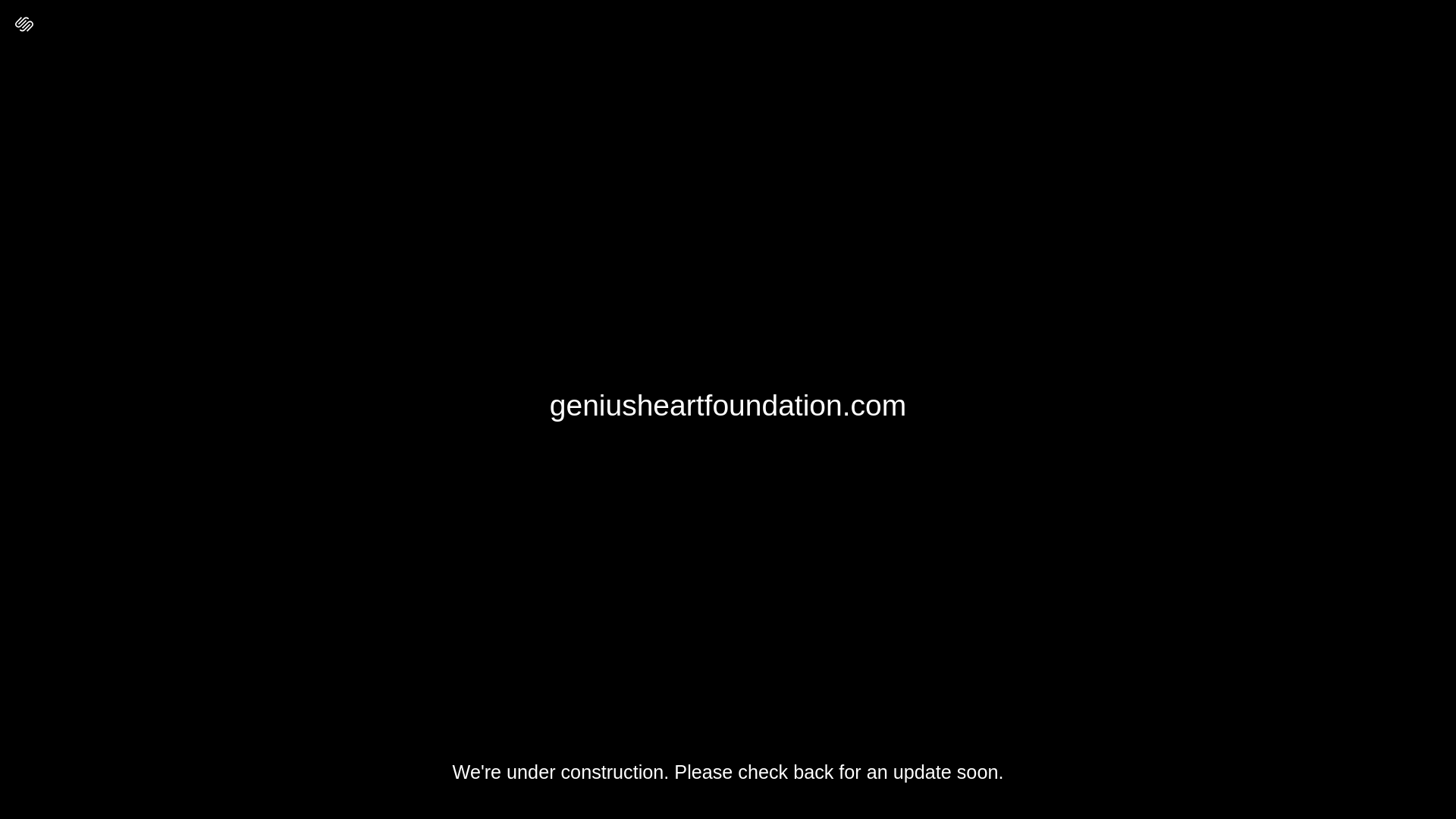 website screenshot of https://geniusheartfoundation.com/