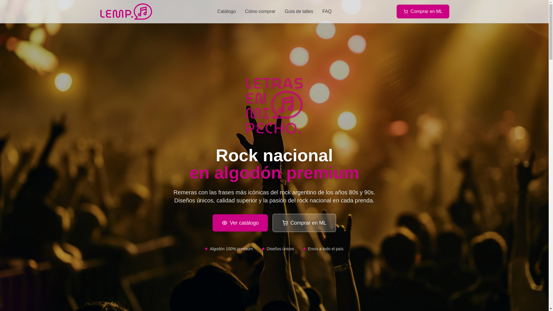 website screenshot of https://letrasenmipecho.ar/