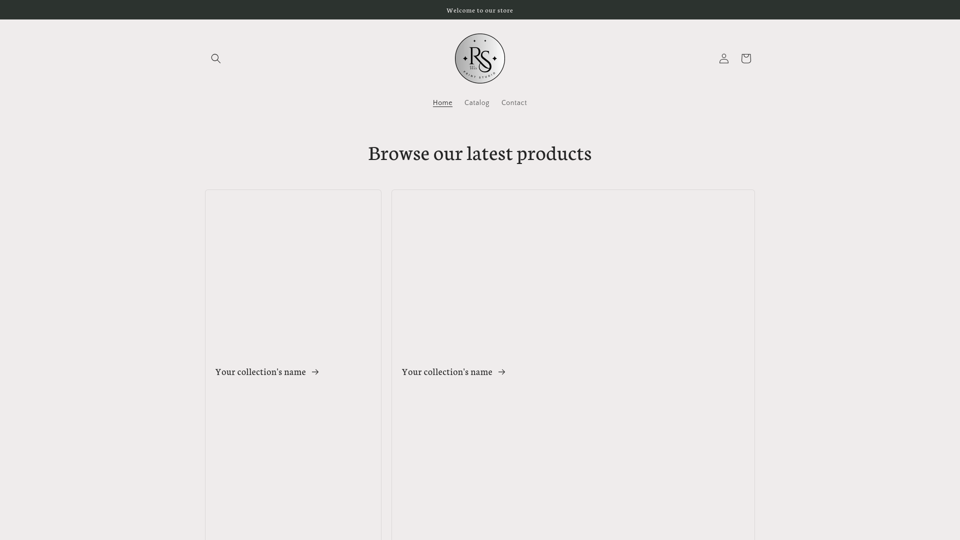website screenshot of https://rsprintstudio.com/