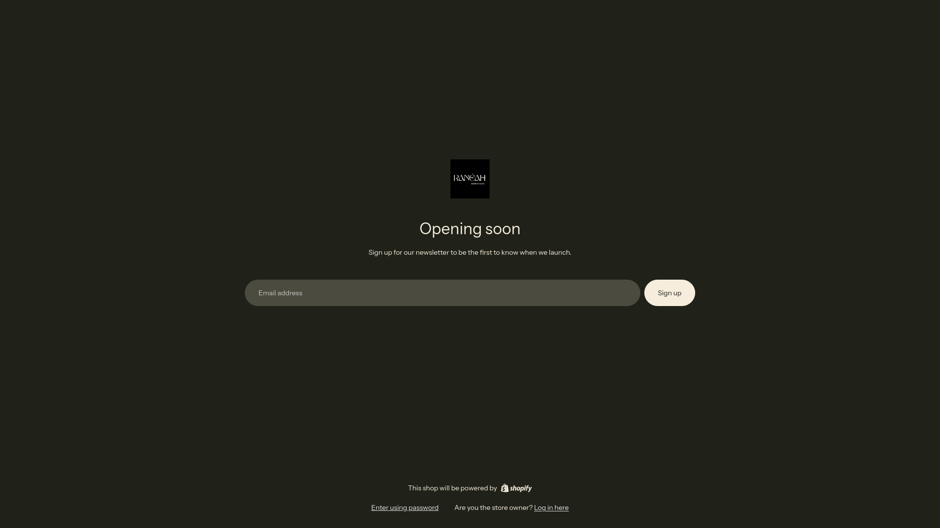 website screenshot of https://raneah.com/