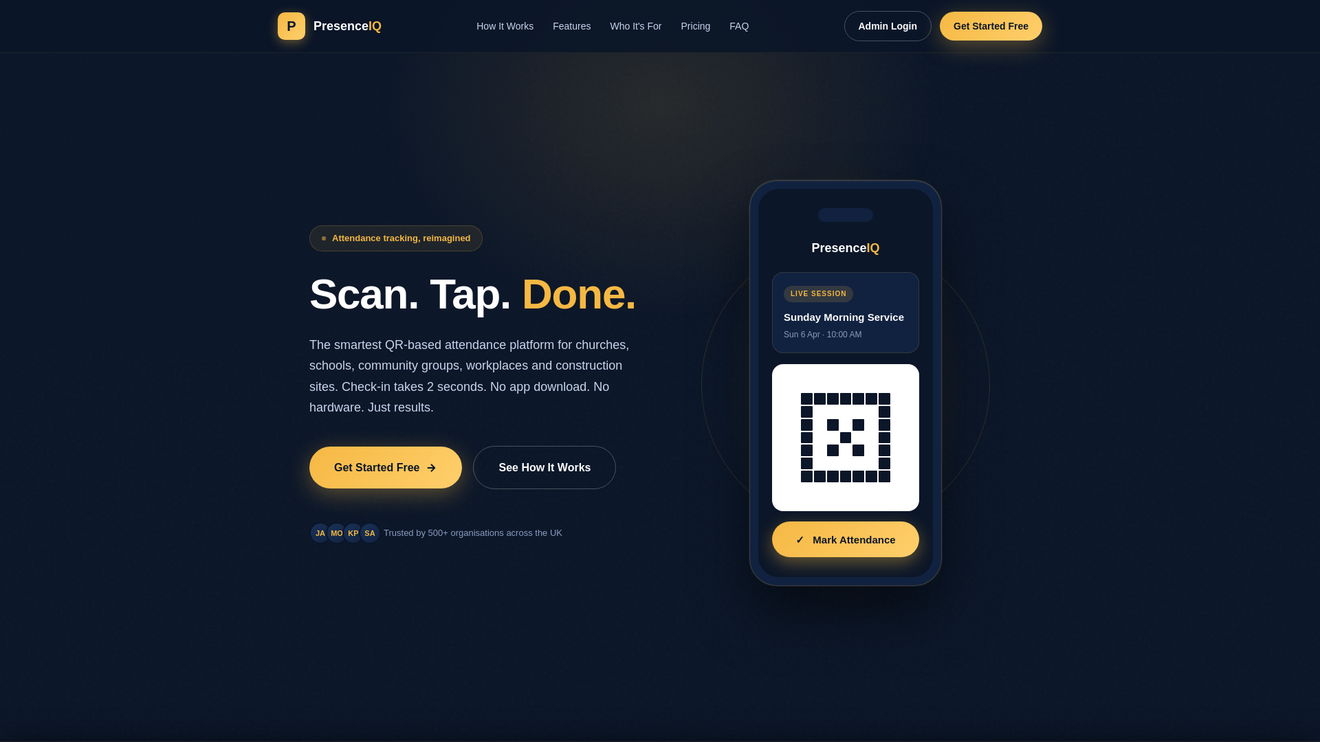 website screenshot of https://presenceiq.app