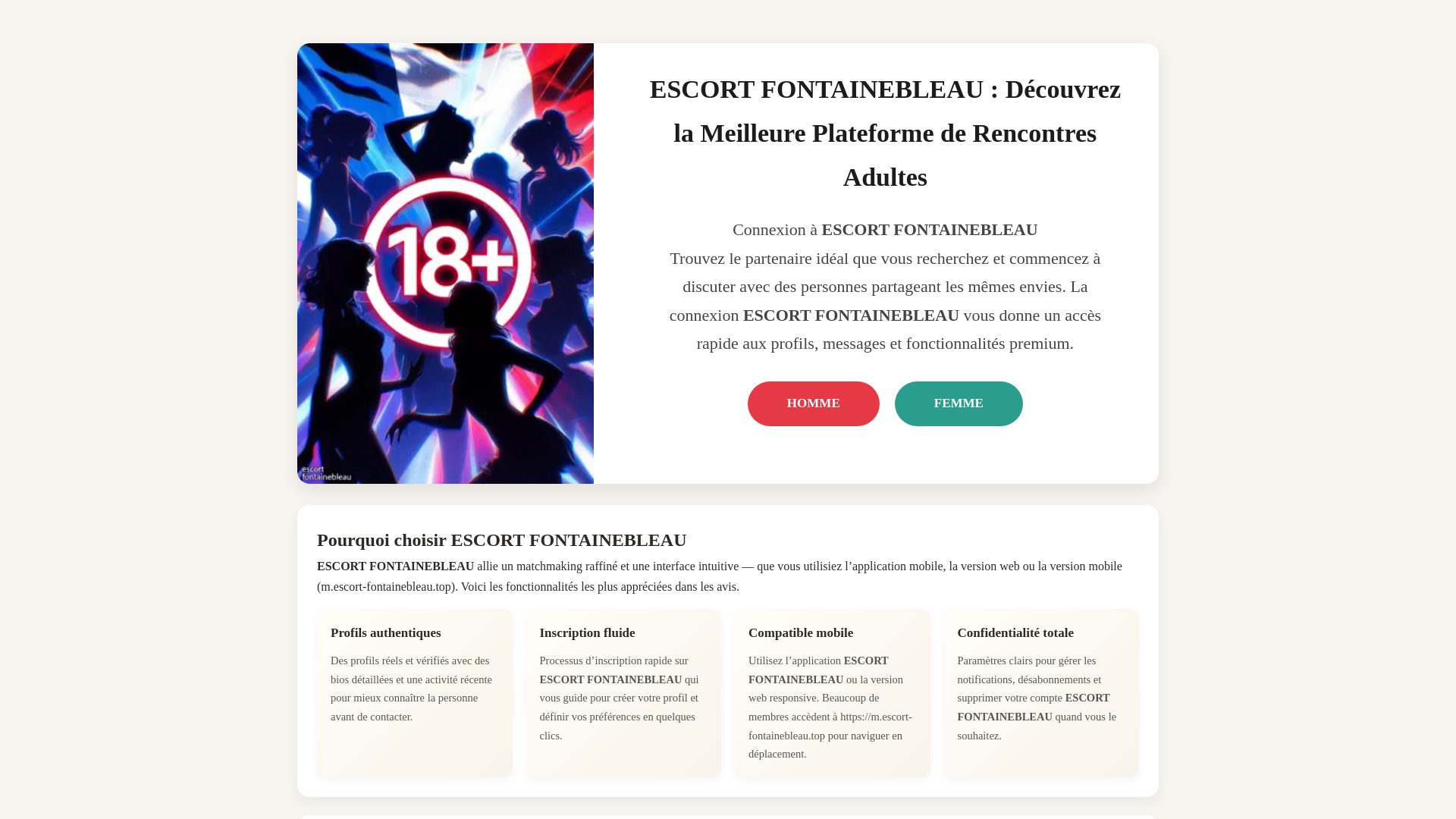 website screenshot of https://escort-fontainebleau.top/