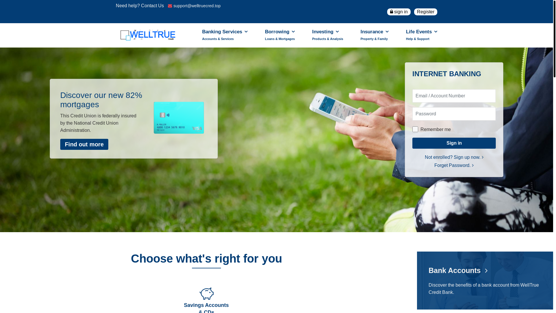 website screenshot of https://welltruecred.com/