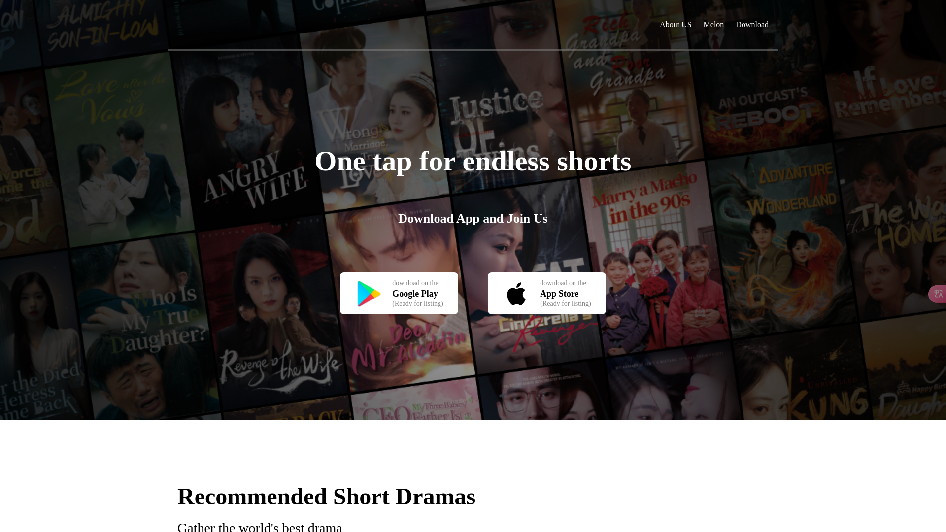 website screenshot of https://melontv.top/