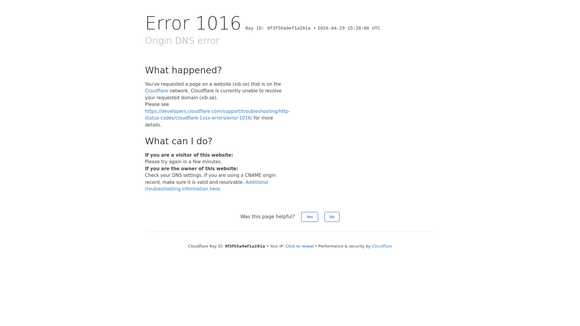 website screenshot of https://xib.se/