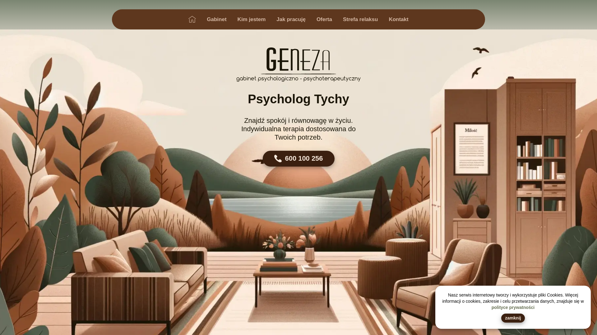 website screenshot of https://gabinet-geneza.pl