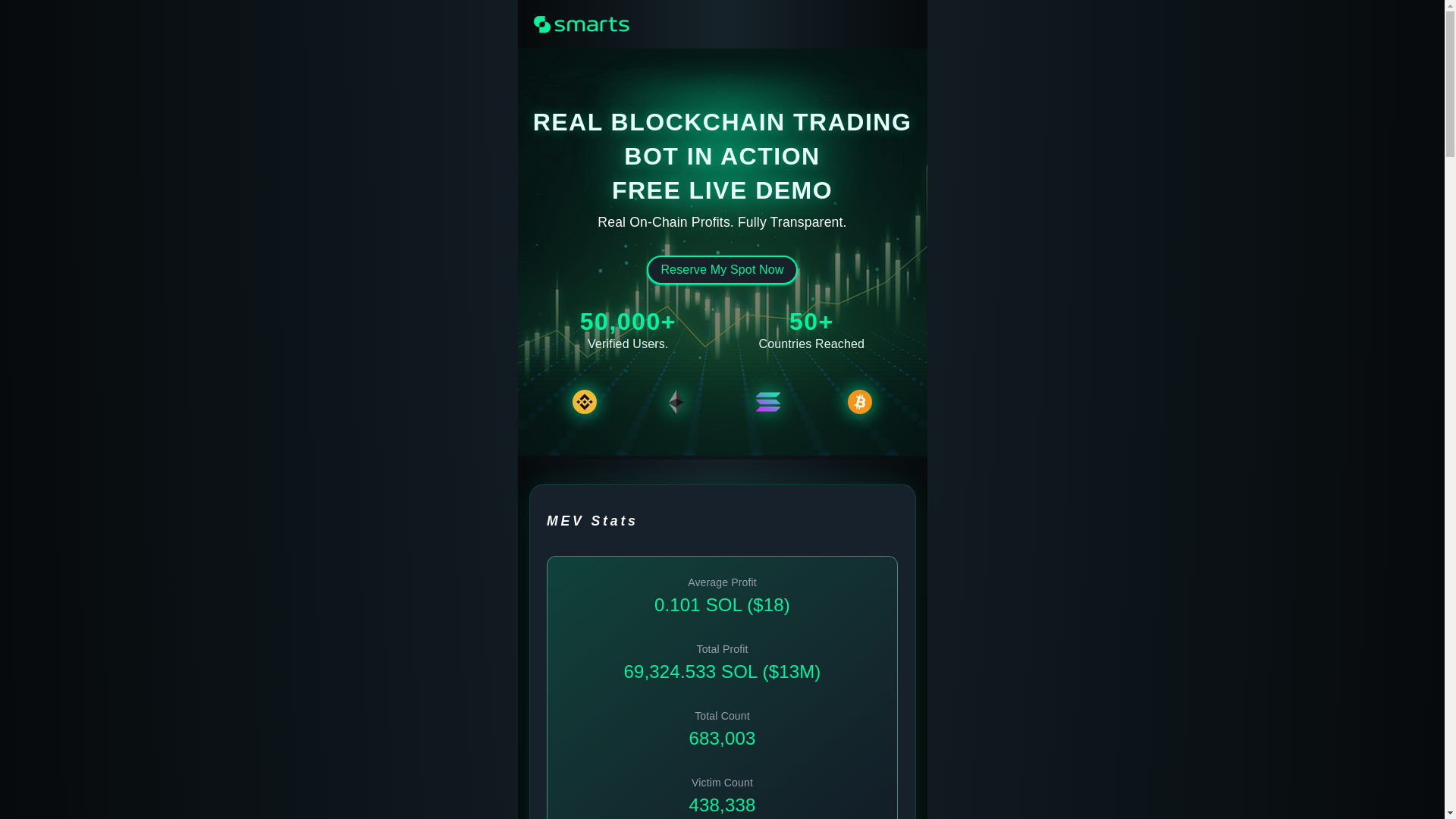 website screenshot of https://smartsmoney.info/