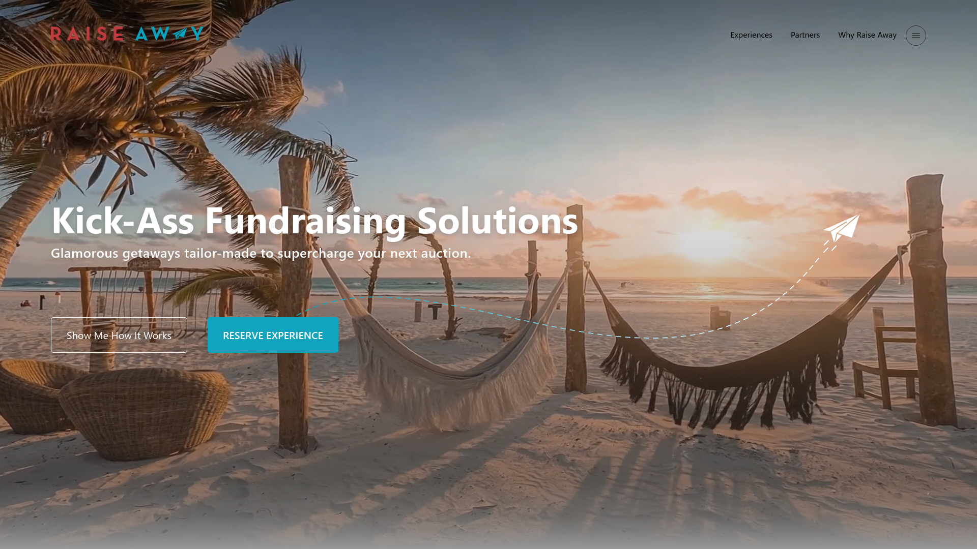 website screenshot of https://raiseaway.com/