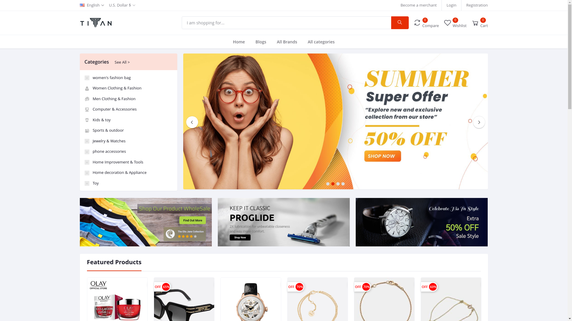 website screenshot of https://titanbase.shop/