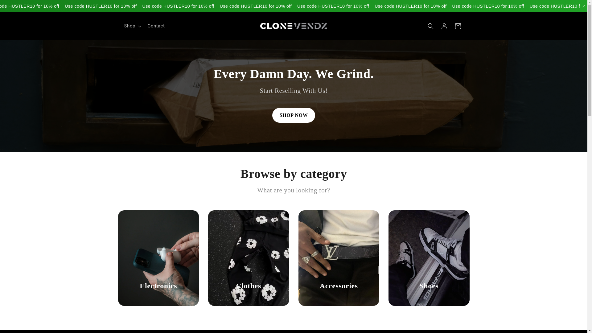 website screenshot of https://clonevendz.shop/