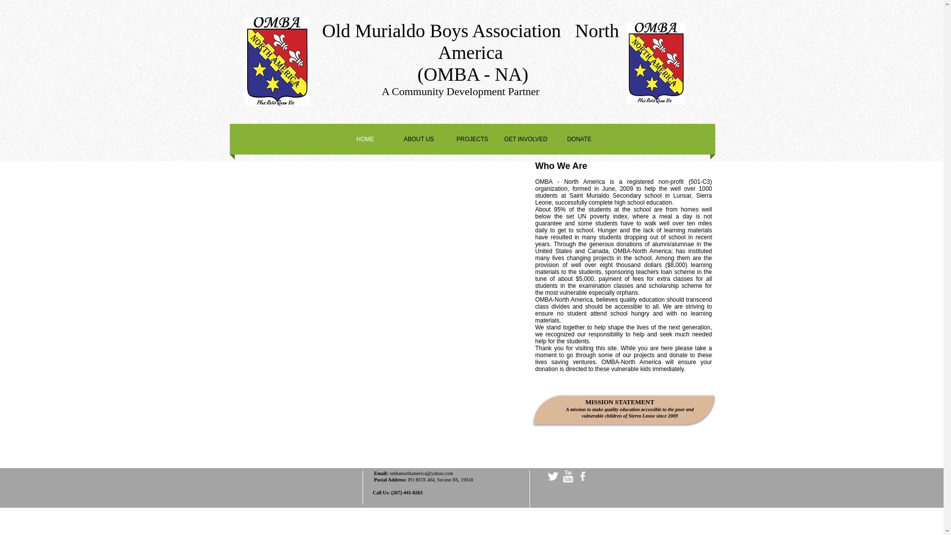 website screenshot of https://omba-na.org/