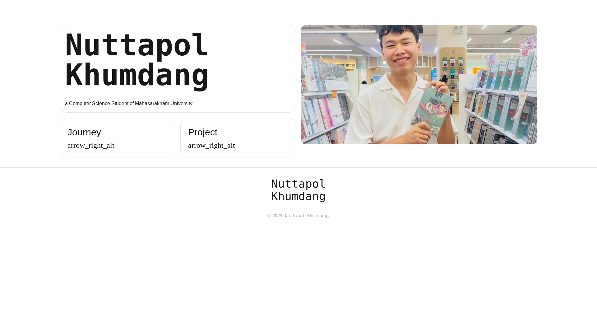 website screenshot of https://nuttapolkhumdang.work/