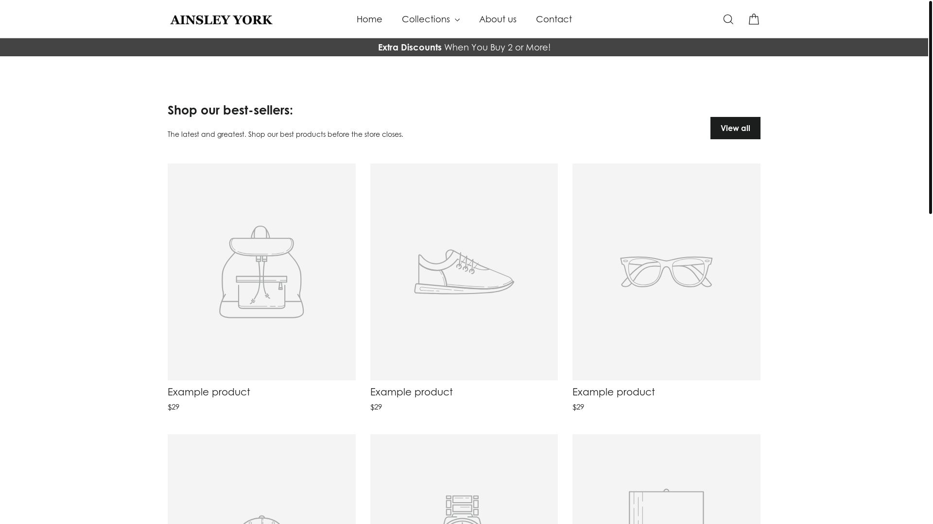 website screenshot of https://ainsley-york.com/