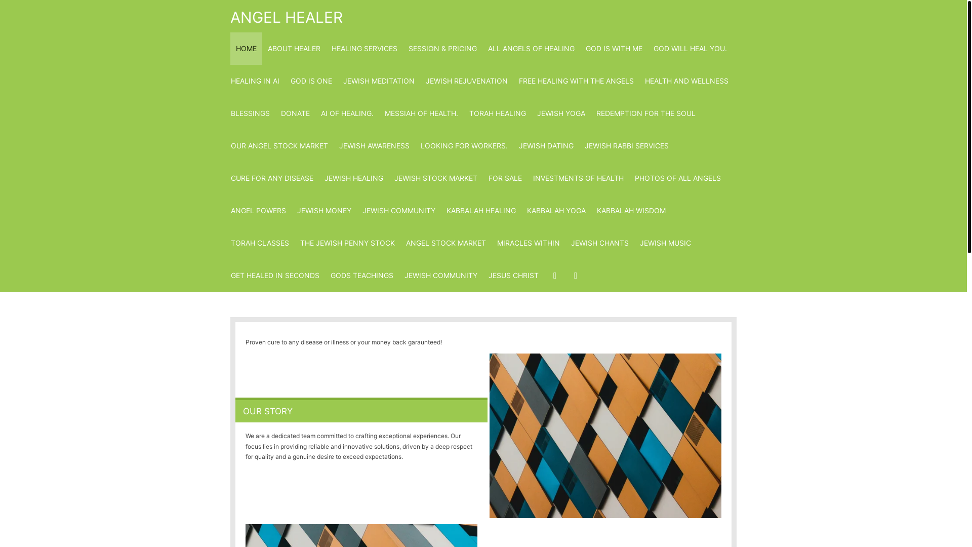website screenshot of https://theangelgodofhealing.com/