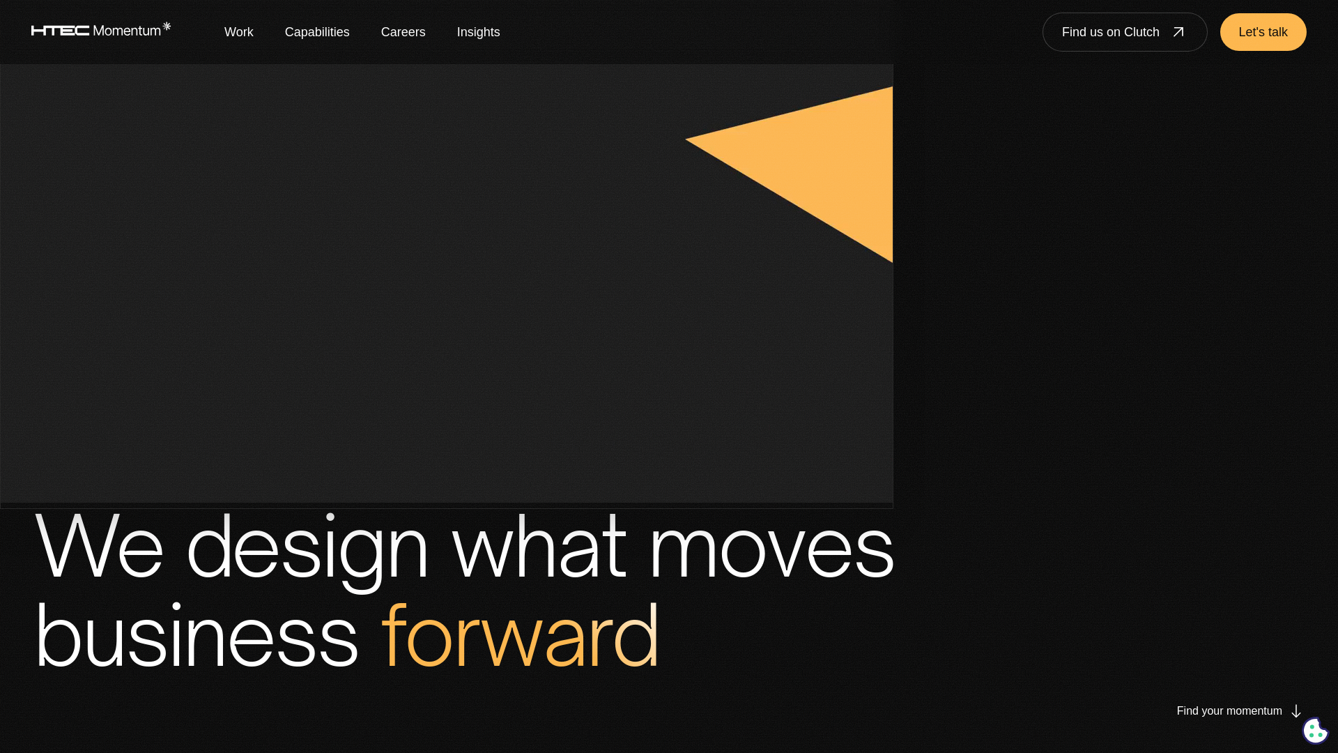 website screenshot of https://htecmomentum.io