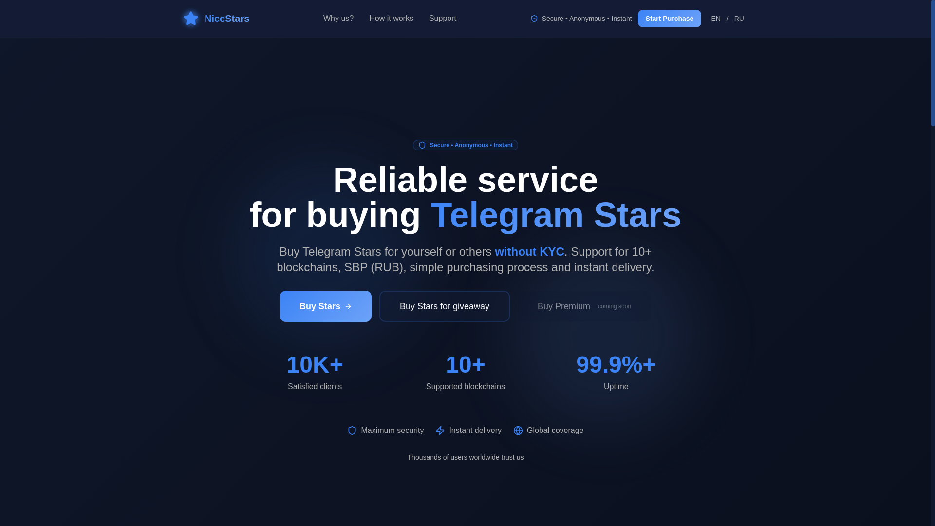 website screenshot of https://nicegramstars.com/