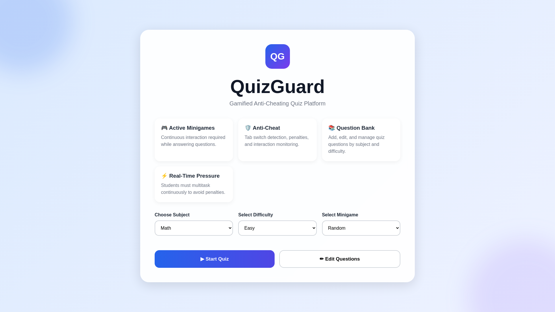 website screenshot of https://quizguard.pages.dev/