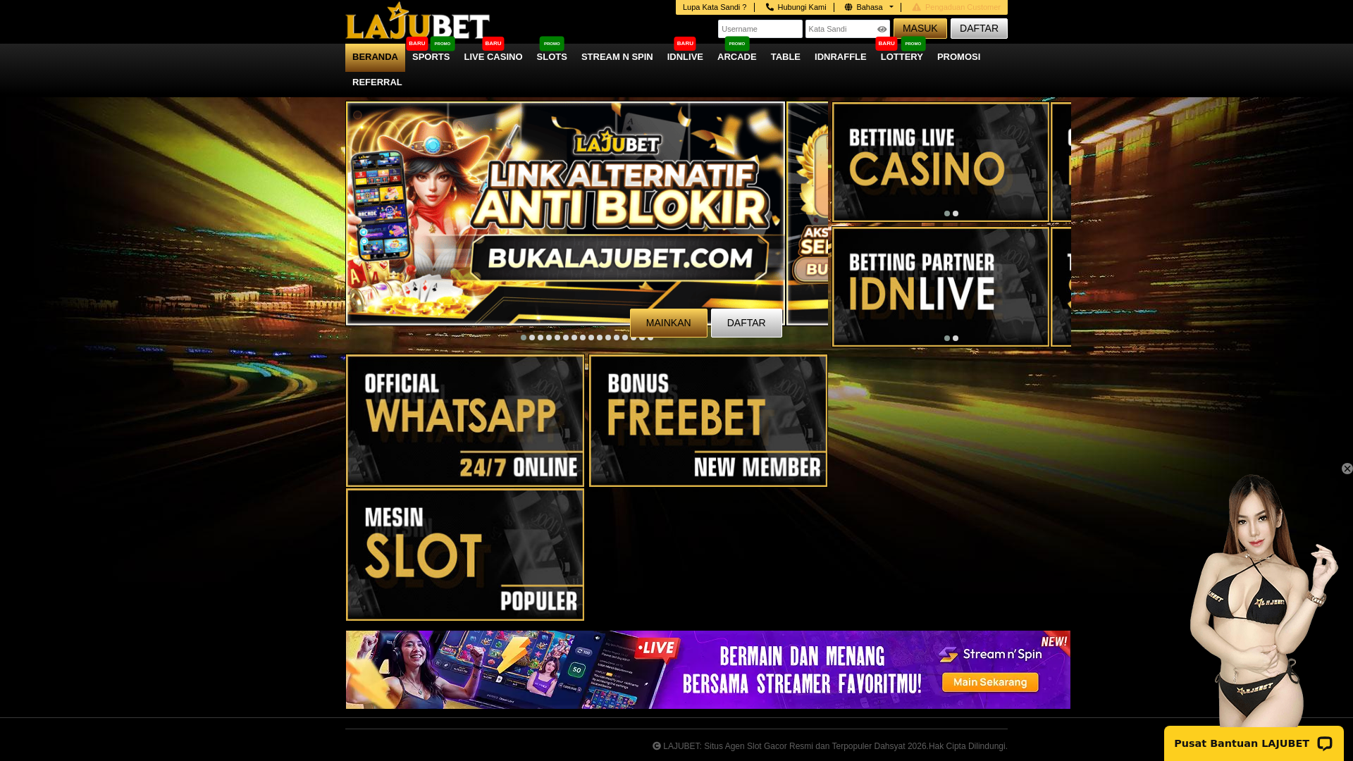 website screenshot of https://lajubetplay.sbs/