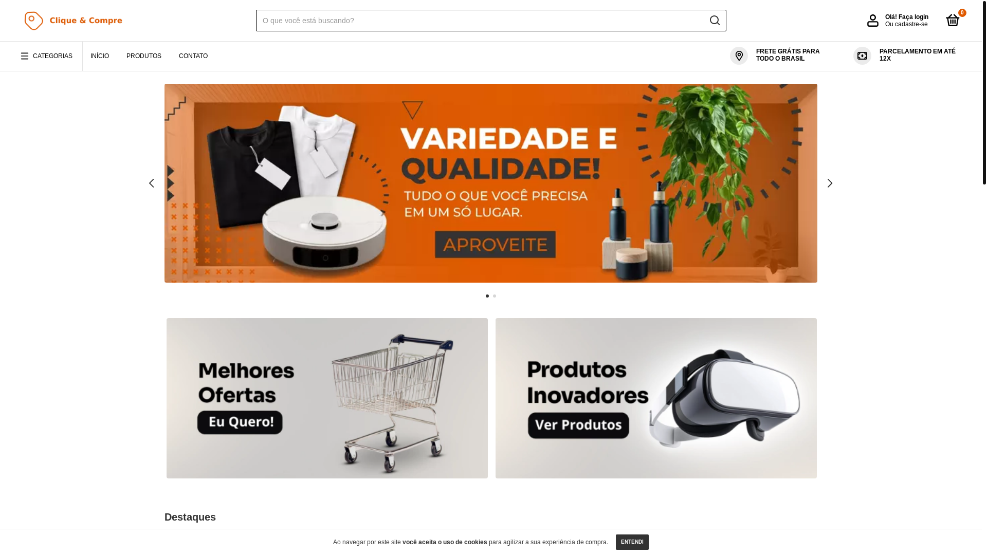 website screenshot of https://shopcliqueecompra.com/