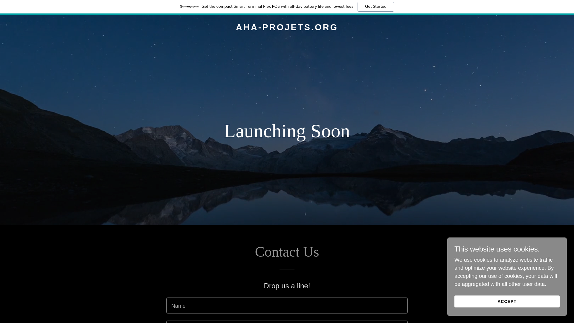 website screenshot of https://aha-projets.org