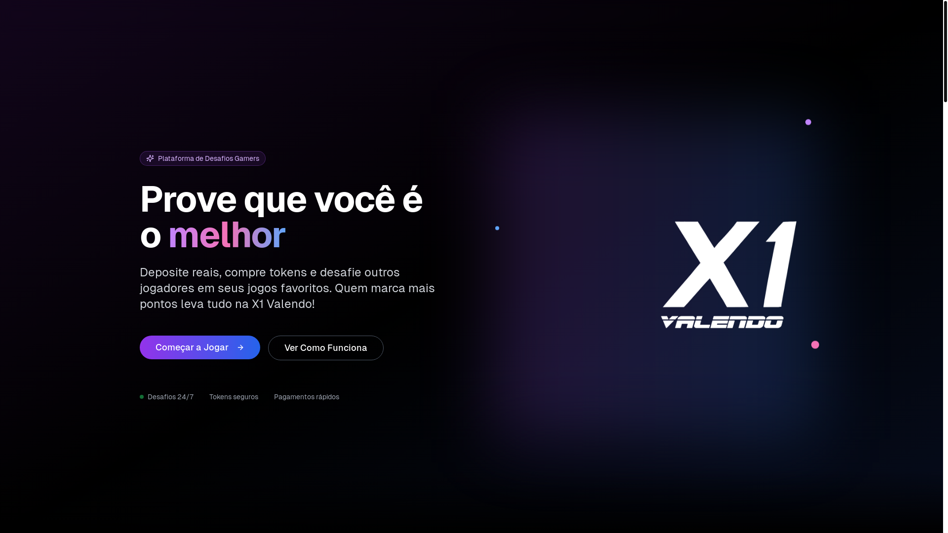 website screenshot of https://x1valendo.com.br/