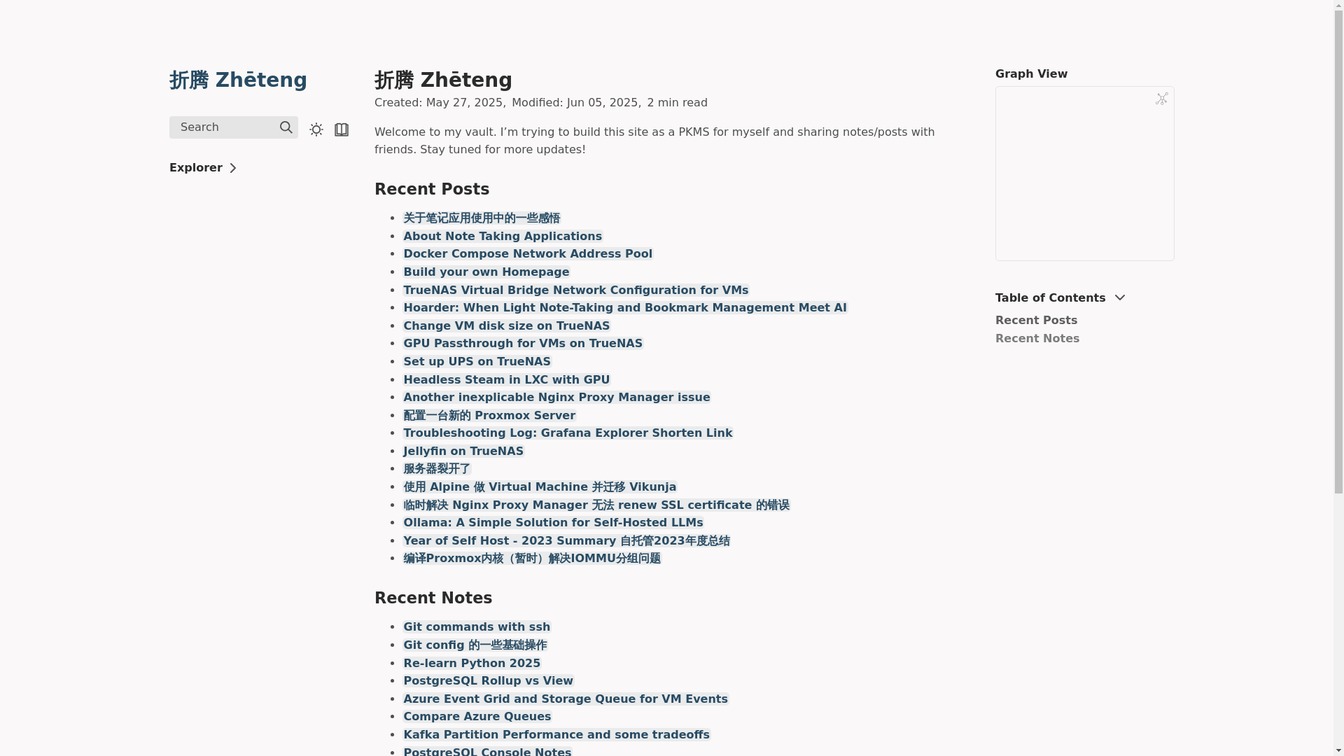 website screenshot of https://zheteng.pages.dev/