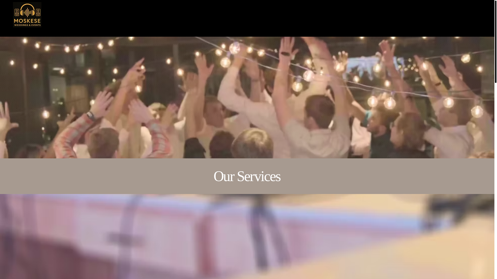 website screenshot of https://moskeseweddingsandevents.com/