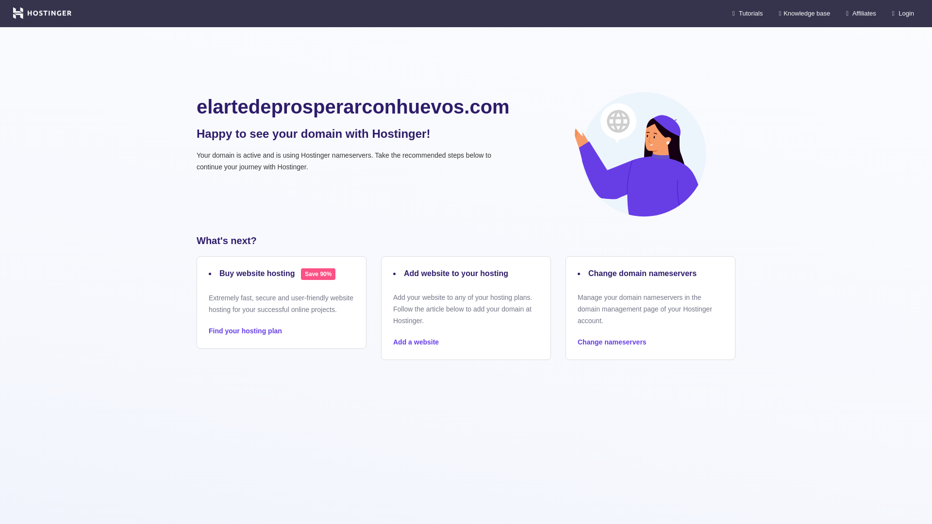 website screenshot of https://elartedeprosperarconhuevos.com/